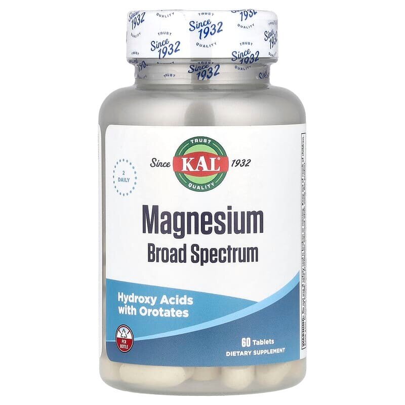Комплекс магнію широкого спектра KAL Magnesium Broad Spectrum, 60 таблеток