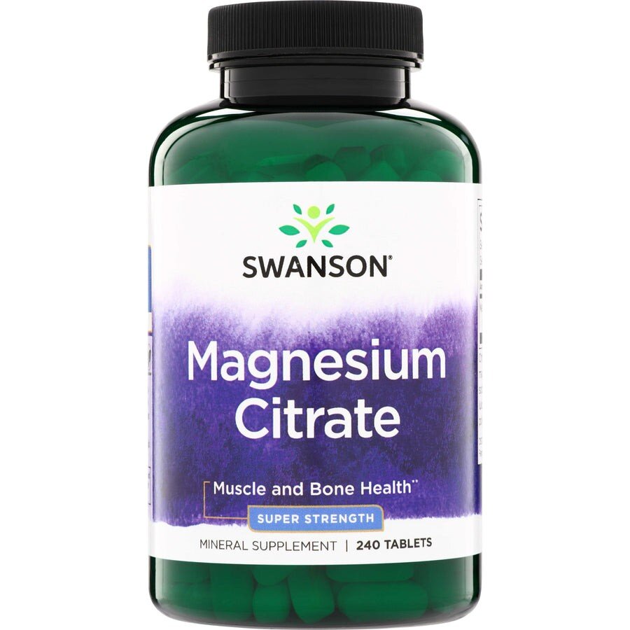 Цитрат магнію Swanson Magnesium Citrate 112.5 mg Super Strength, 240 таблеток