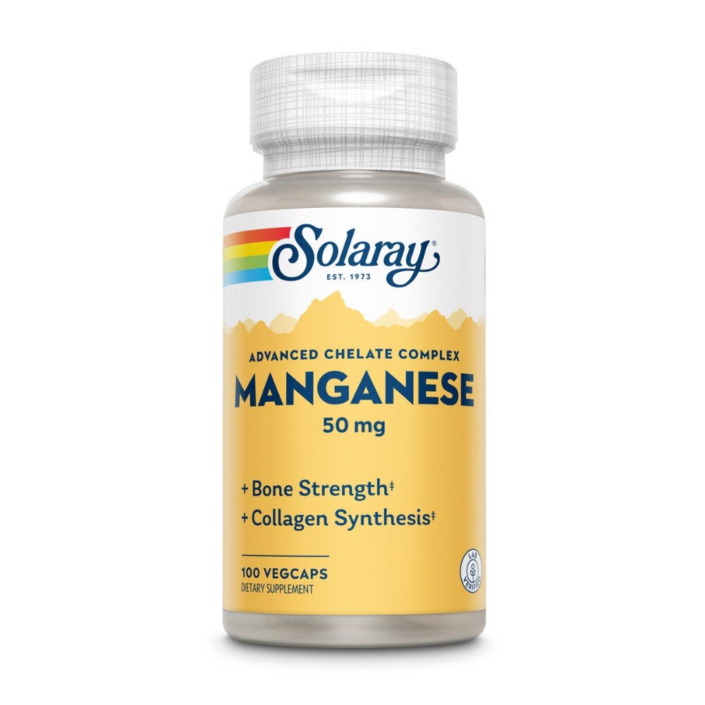 Марганець Solaray Manganese 50 mg, 100 вегакапсул