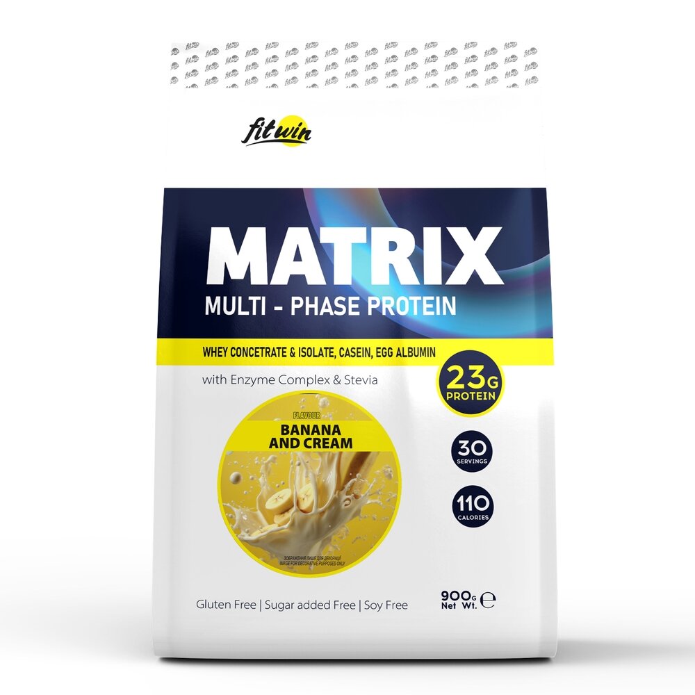 Протеїн FitWin Matrix Multi-Phase Protein, 900 грам - Банан із вершками