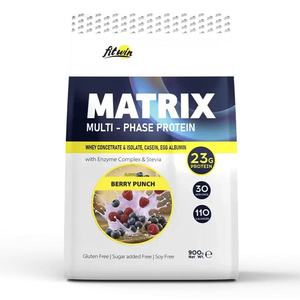 Протеїн FitWin Matrix Multi-Phase Protein, 900 грам - Ягідний пунш