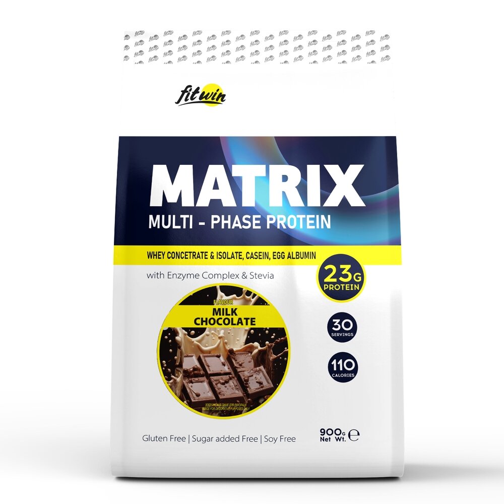 Протеїн FitWin Matrix Multi-Phase Protein, 900 грам - Молочний шоколад