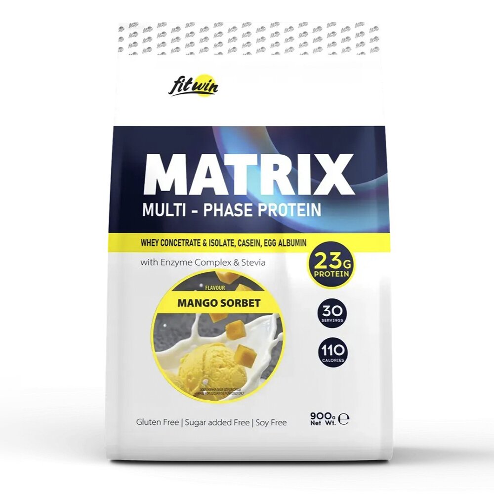Протеїн FitWin Matrix Multi-Phase Protein, 900 грам - Манговий сорбет