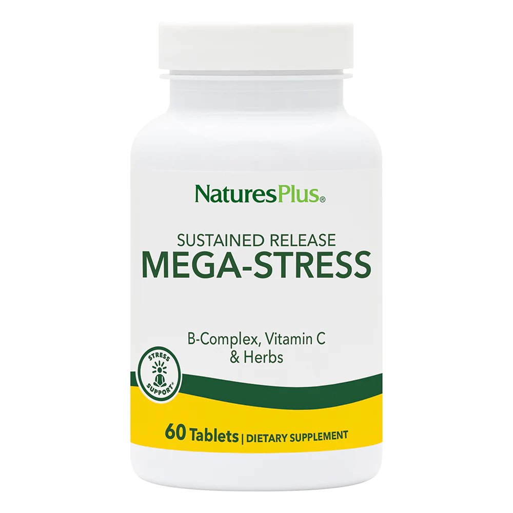 Вітаміни та мінерали Natures Plus Mega-Stress Complex, 60 таблеток