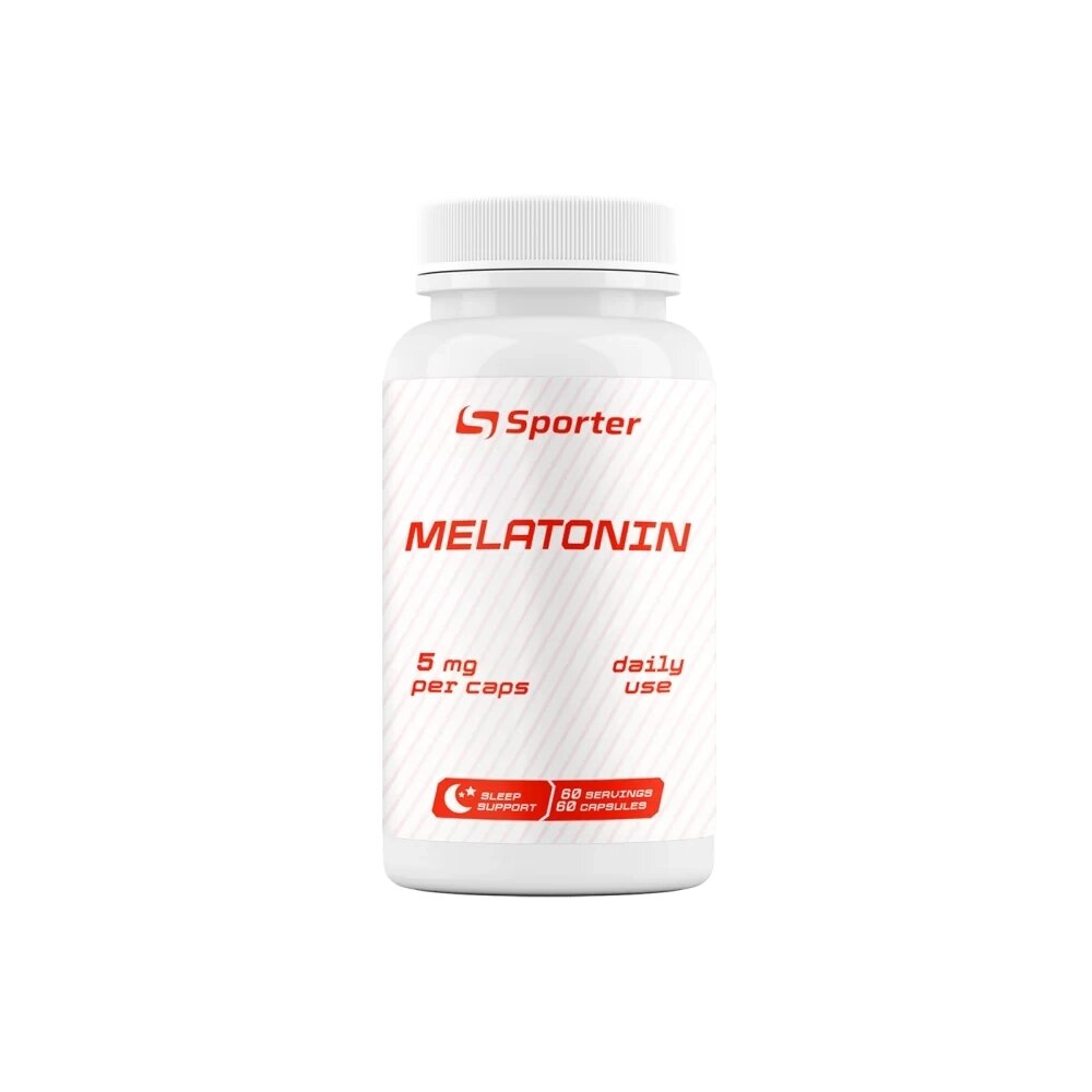 Натуральна добавка Sporter Melatonin 5 mg, 60 капсул