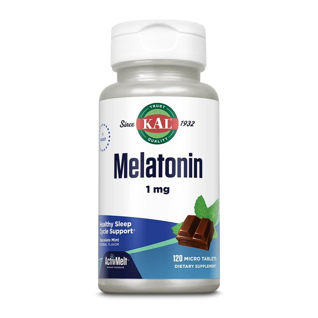 Мелатонін KAL Melatonin ActivMelt 1 mg, 120 мікротаблеток - Шоколад-м'ята