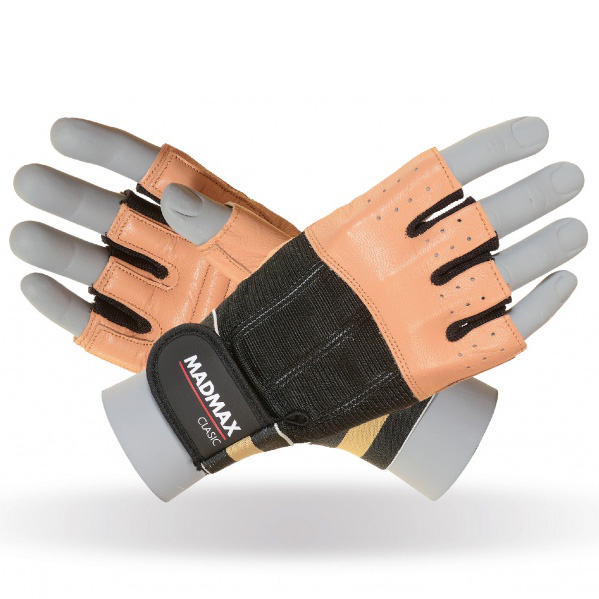 Рукавички для фітнесу MAD MAX Classic MFG 248, Brown - M