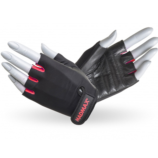 Рукавички для фітнесу MAD MAX Rainbow MFG 251, Black/Red - XS