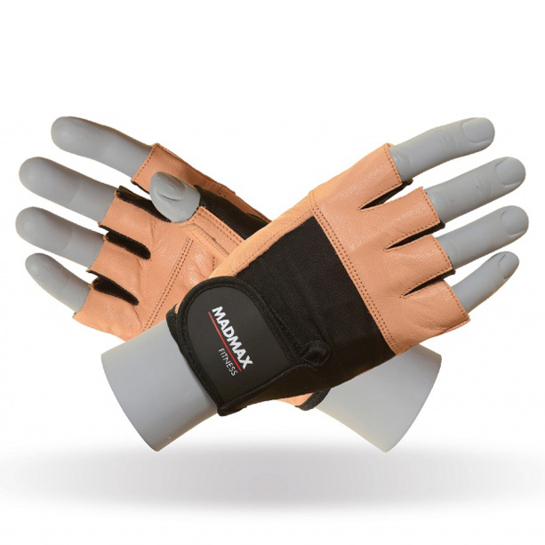 Рукавички для фітнесу MAD MAX Fitness MFG 444, Brown - L