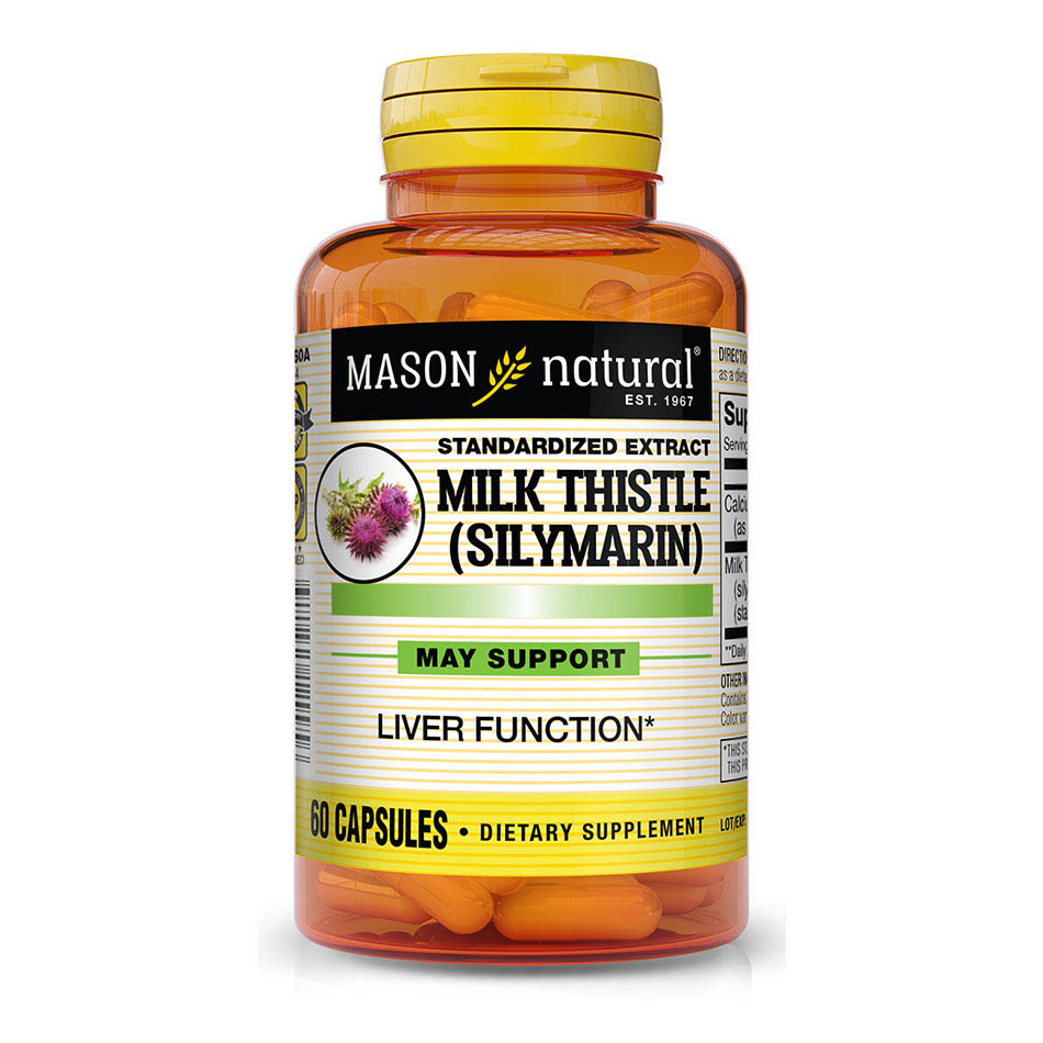 Натуральна добавка Mason Natural Milk Thistle (Silymarin) Standardized Extract, 60 капсул