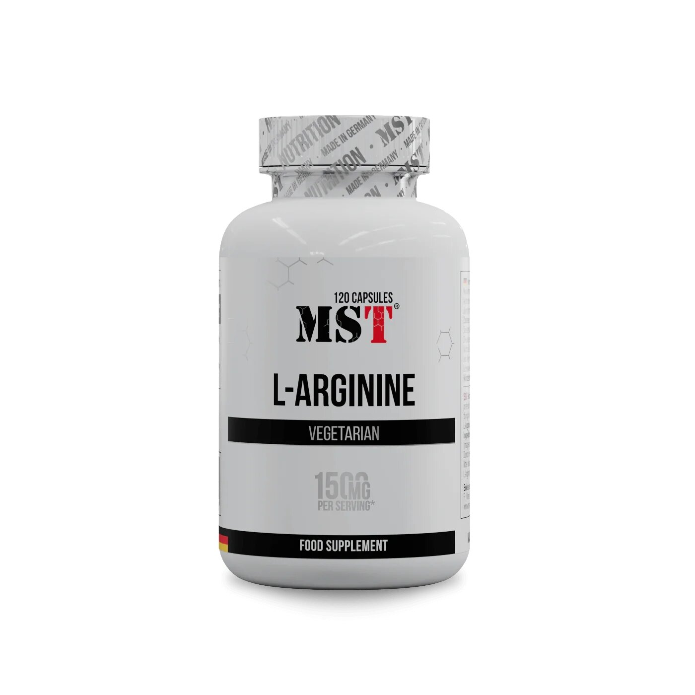 Амінокислота MST Nutrition L-Arginine, 120 капсул