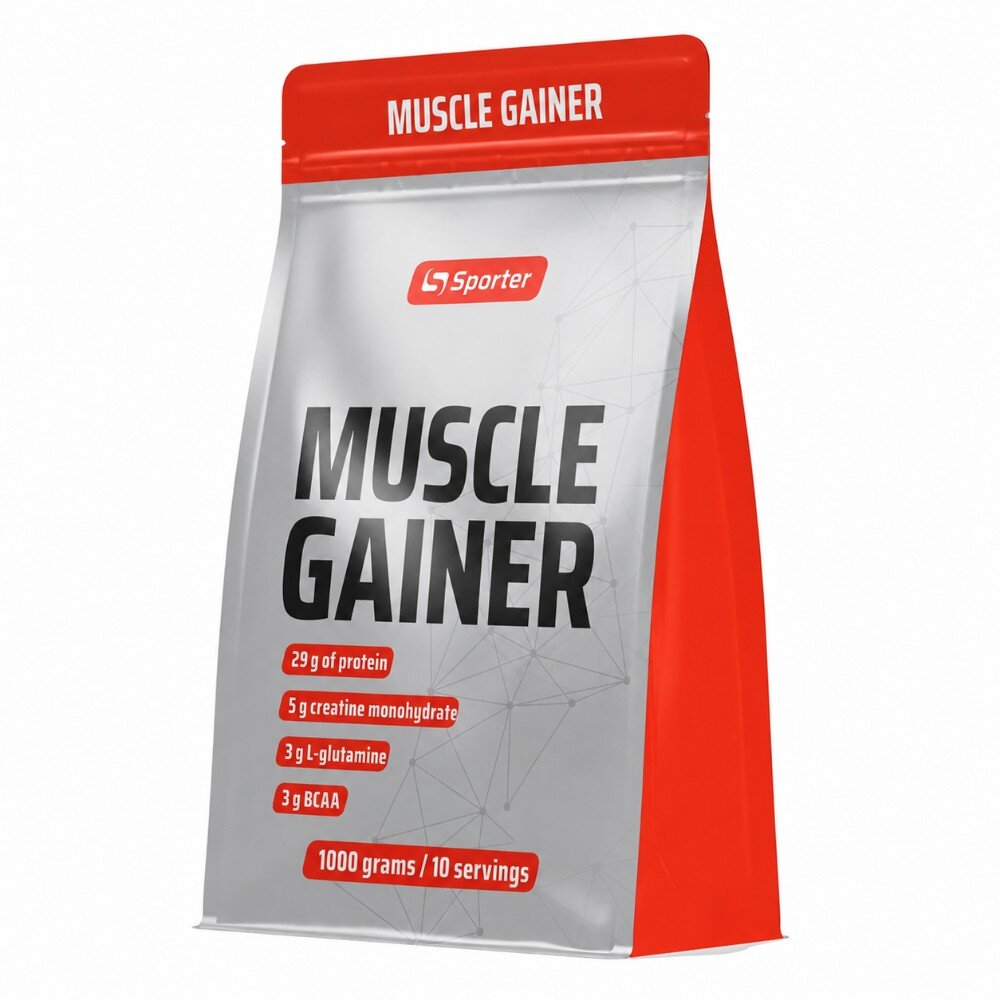 Гейнер Sporter Muscle Gainer, 1 кг - Солона карамель