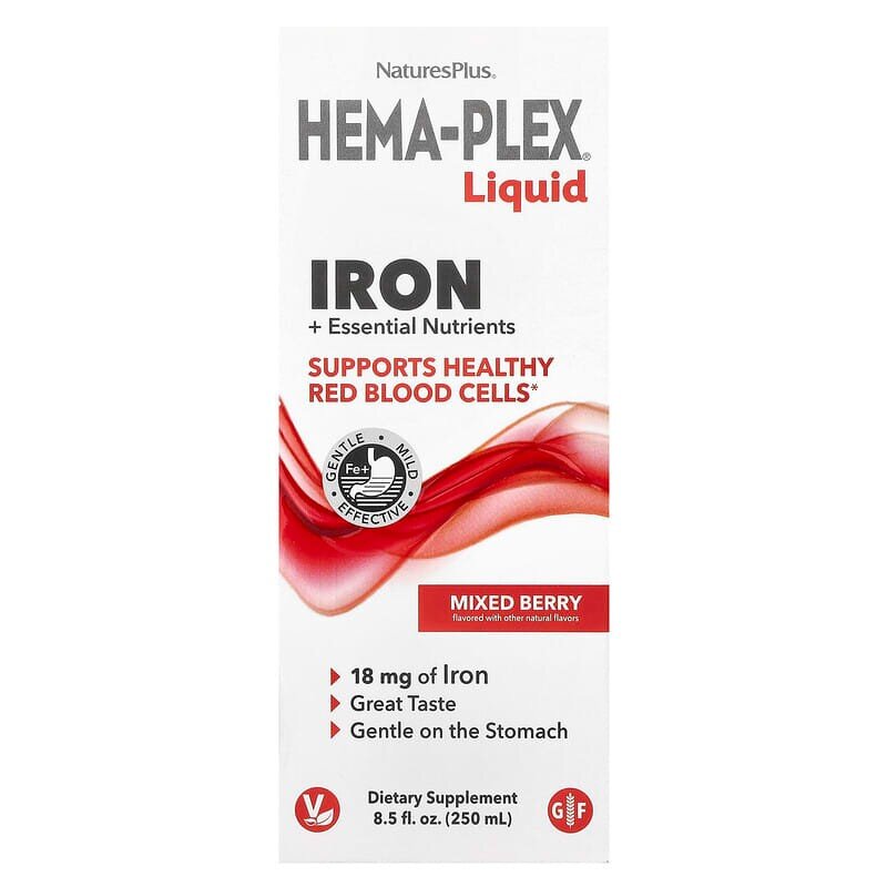 Залізо у рідкій формі Natures Plus Hema-Plex, 250 мл