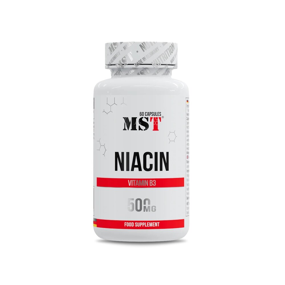 Вітамін В3 MST Nutrition Niacin, 60 капсул