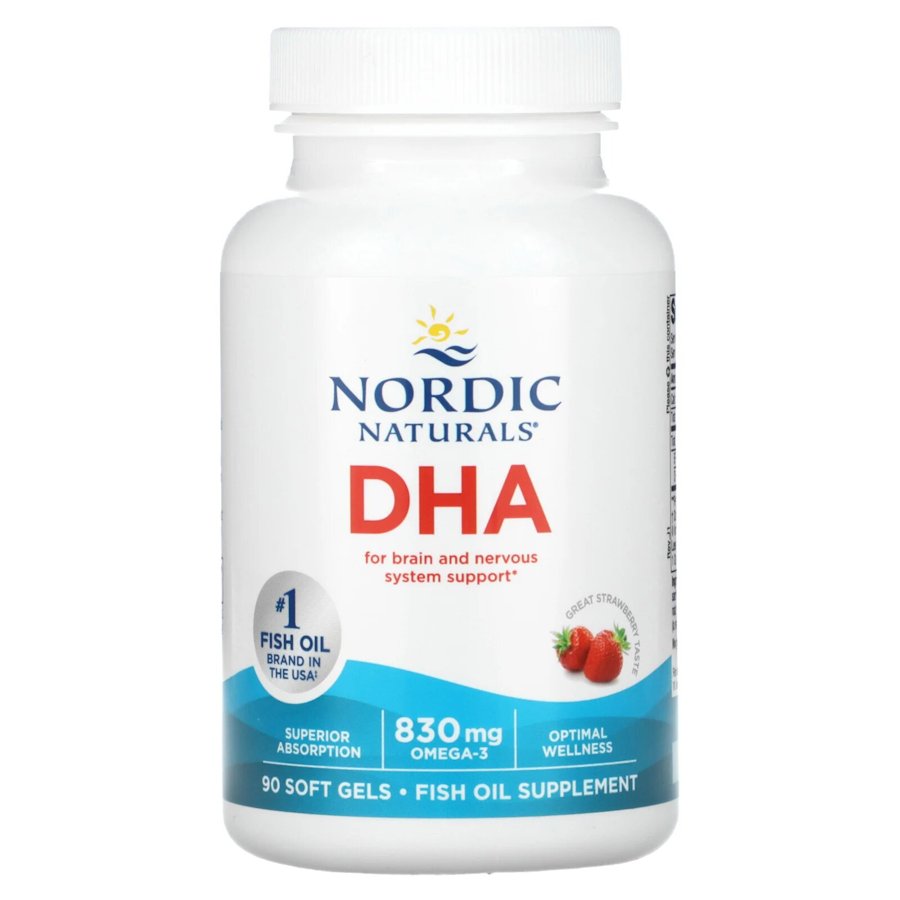 Омега-3 Nordic Naturals DHA 830 mg, 90 капсул - Полуниця