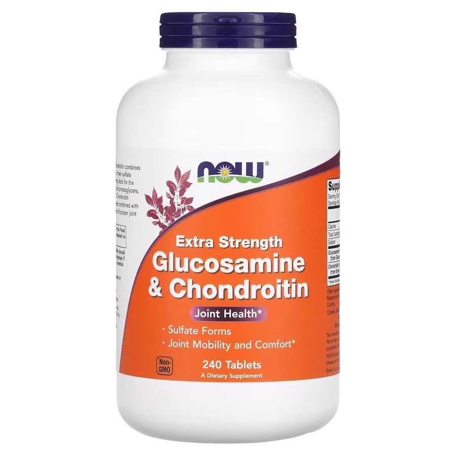 Препарат для суглобів і зв'язок NOW Glucosamine & Chondroitin Extra Strength, 240 таблеток