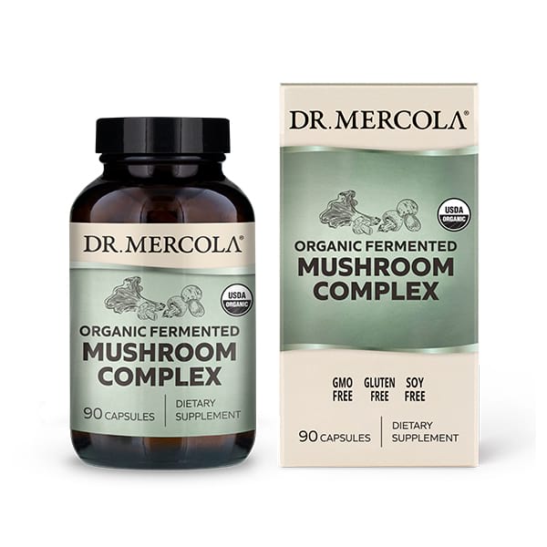 Натуральна добавка Dr. Mercola Fermented Mushroom Complex, 90 капсул