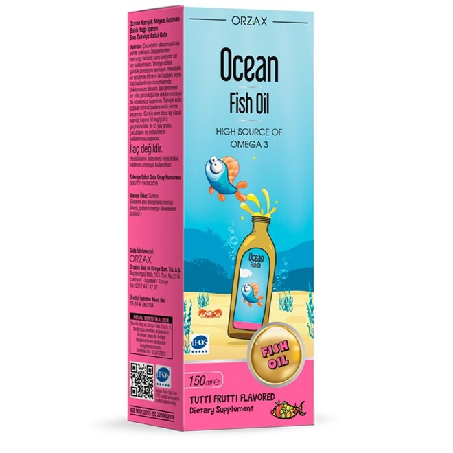 РІдка омега для дітей Orzax Ocean Fish Oil Syrup - Тутті фрутті
