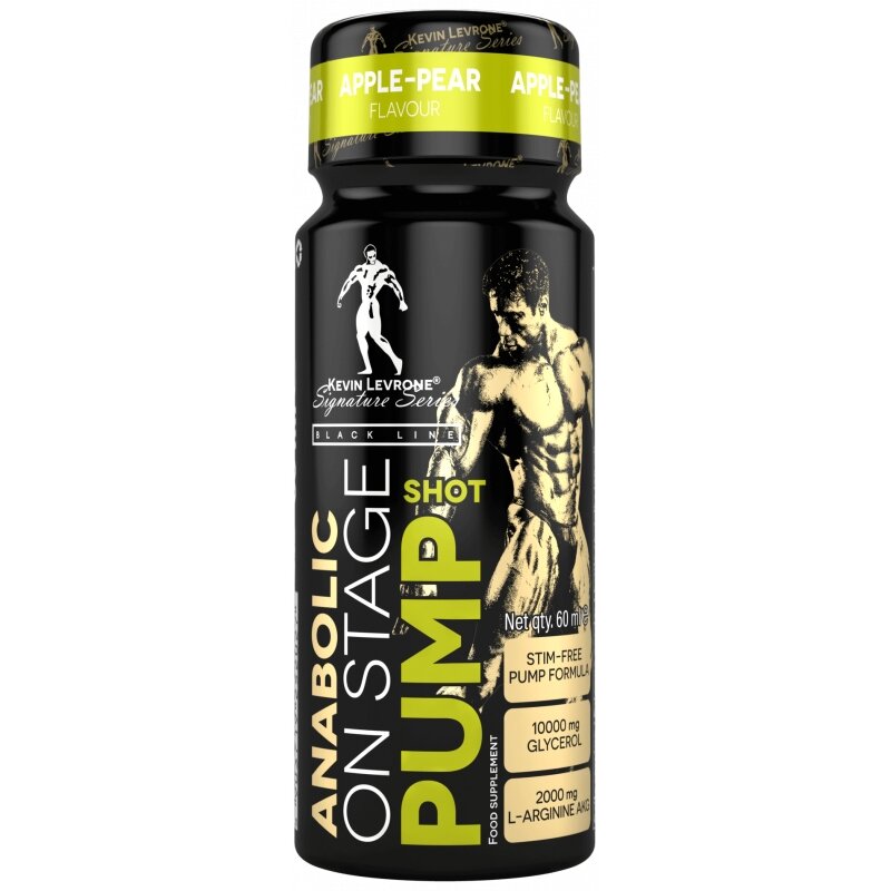 Передтренувальний комплекс Kevin Levrone Black Line Anabolic On Stage Pump Shot, 60 мл - Груша-яблуко для максимального пампу