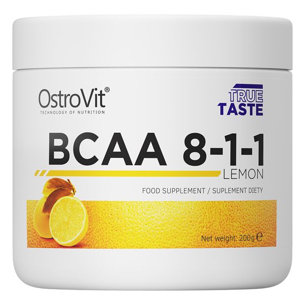 Амінокислота BCAA OstroVit BCAA 8:1:1, 200 грам - Лимон