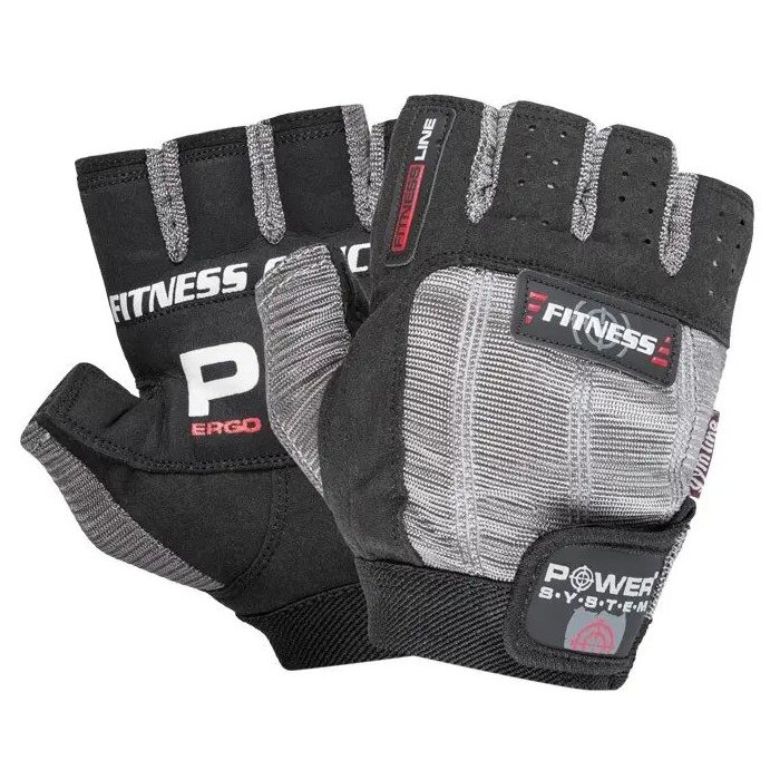 Рукавички для фітнесу Power System PS-2300, Grey/Black - XS