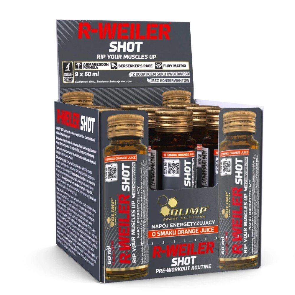 Передтренувальний комплекс Olimp Sport Nutrition R-Weiler Shot, 9*60 мл - Апельсин