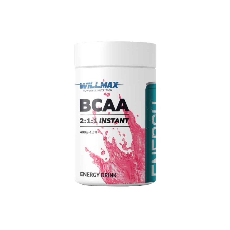 Амінокислота BCAA Willmax BCAA 2:1:1, 400 грам - Енергетик