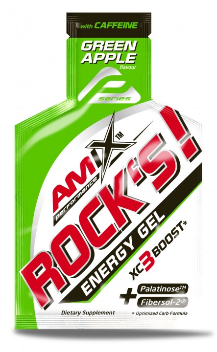 Передтренувальний комплекс AMIX Performance Rock´s Gel with Caffeine, 32 грам - Зелене яблуко