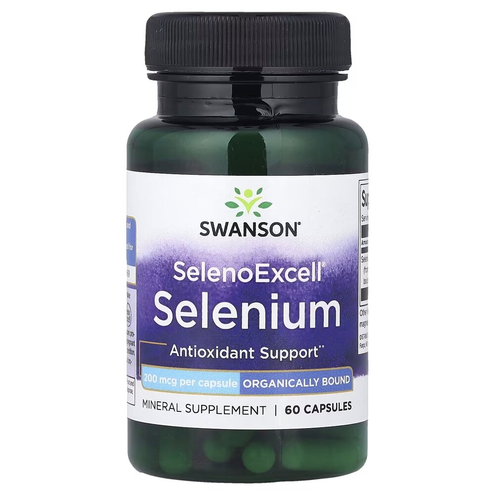 Селен Swanson SelenoExcell 200 mg, 60 капсул для антиоксидантного захисту