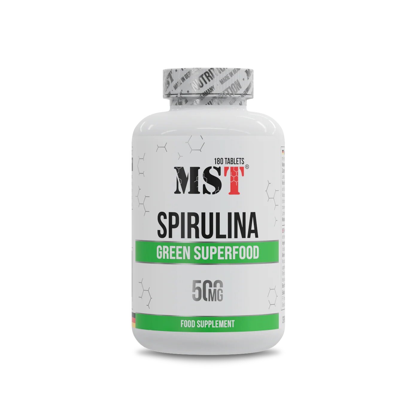 Спіруліна MST Nutrition Spirulina, 180 таблеток