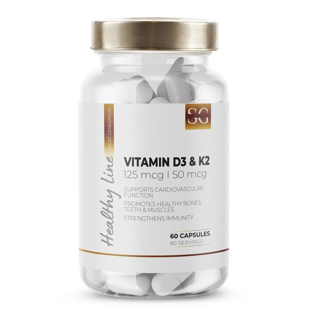 Вітаміни Sport Generation Healthy Line Vitamin D3 & K2, 60 капсул