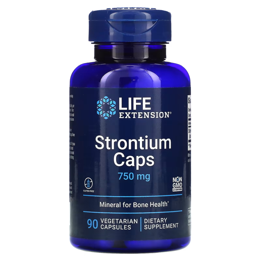 Вітаміни та мінерали Life Extension Strontium 750 mg, 90 вегакапсул
