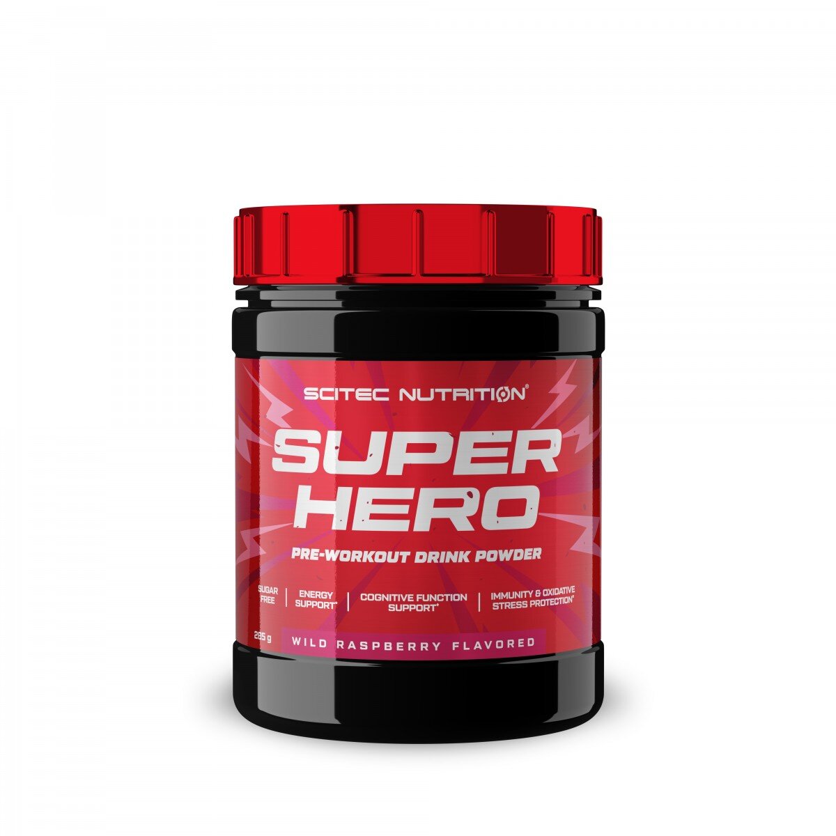 Передтренувальний комплекс Scitec Nutrition SuperHero, 285 грам - Малина
