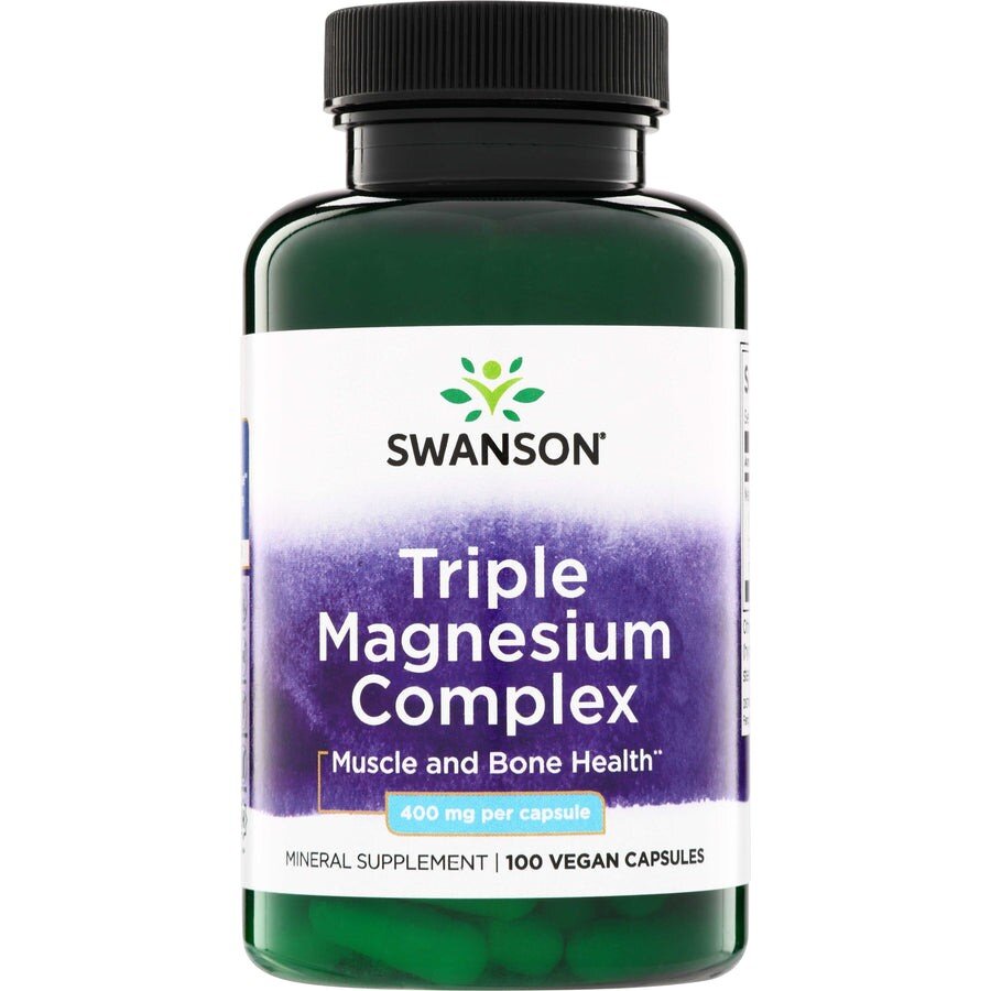 Комплекс магнію Swanson Triple Magnesium Complex 400 mg, 100 вегакапсул