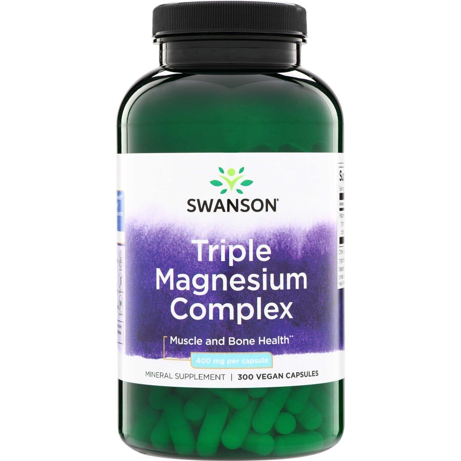 Комплекс магнію Swanson Triple Magnesium Complex 400 mg, 300 вегакапсул