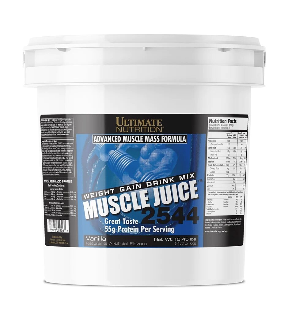 Гейнер Ultimate Nutrition Muscle Juice 2544, 4.75 кг - Ваніль