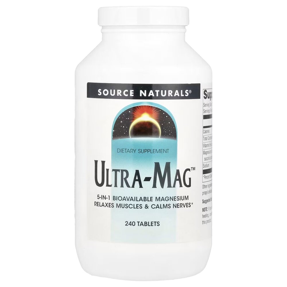 Комплекс магнию Source Naturals Ultra-Mag, 240 таблеток з п'яти форм