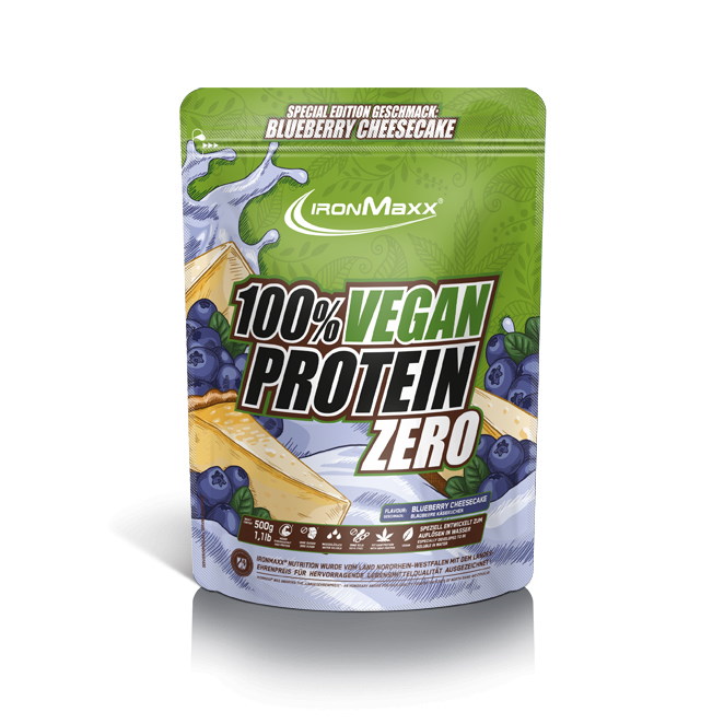Протеїн Ironmaxx 100% Vegan Protein, 500 грам - Чорничний чізкейк