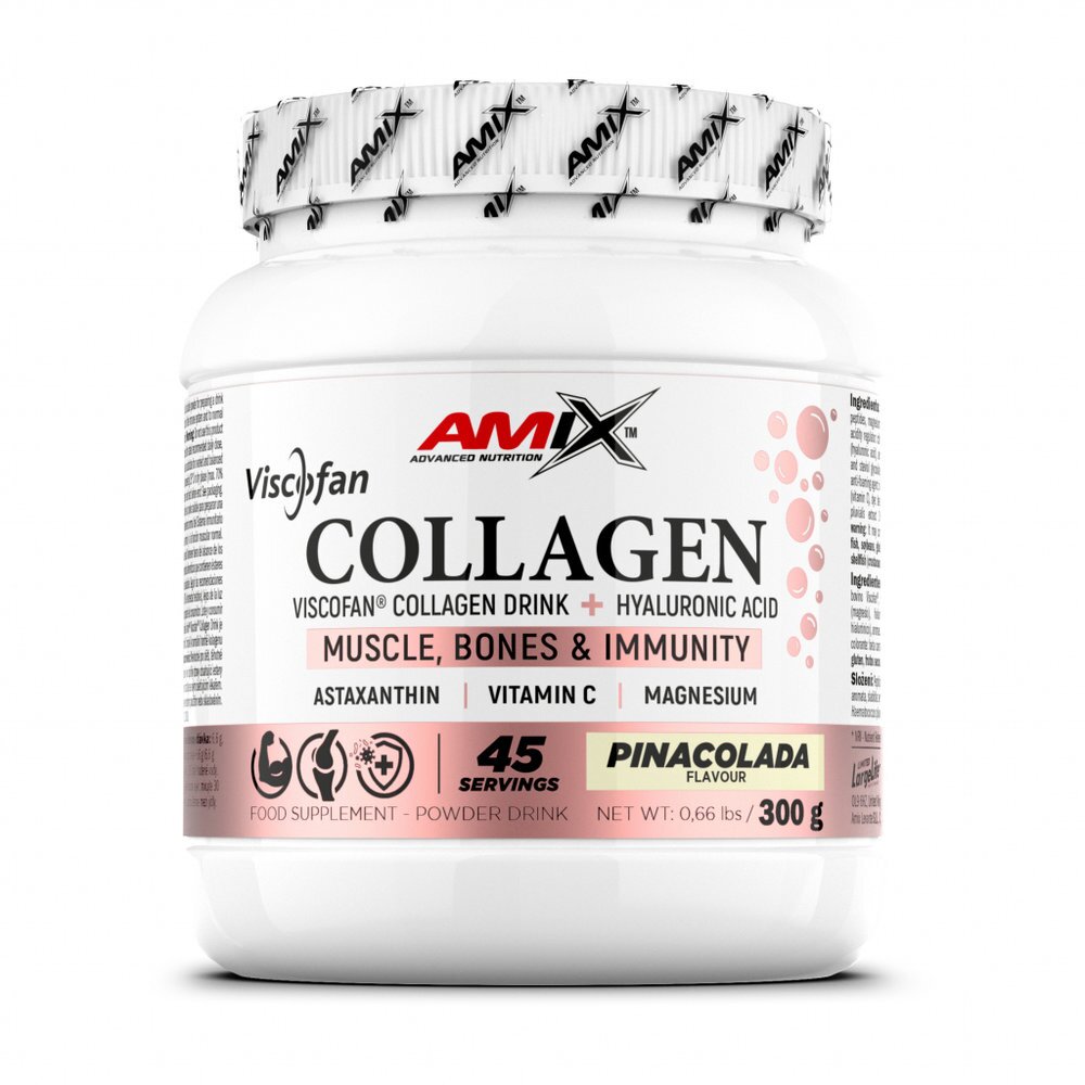 Бичачі колагенові пептиди AMIX Collagen Viscofan, 300 грам - Пінья колада