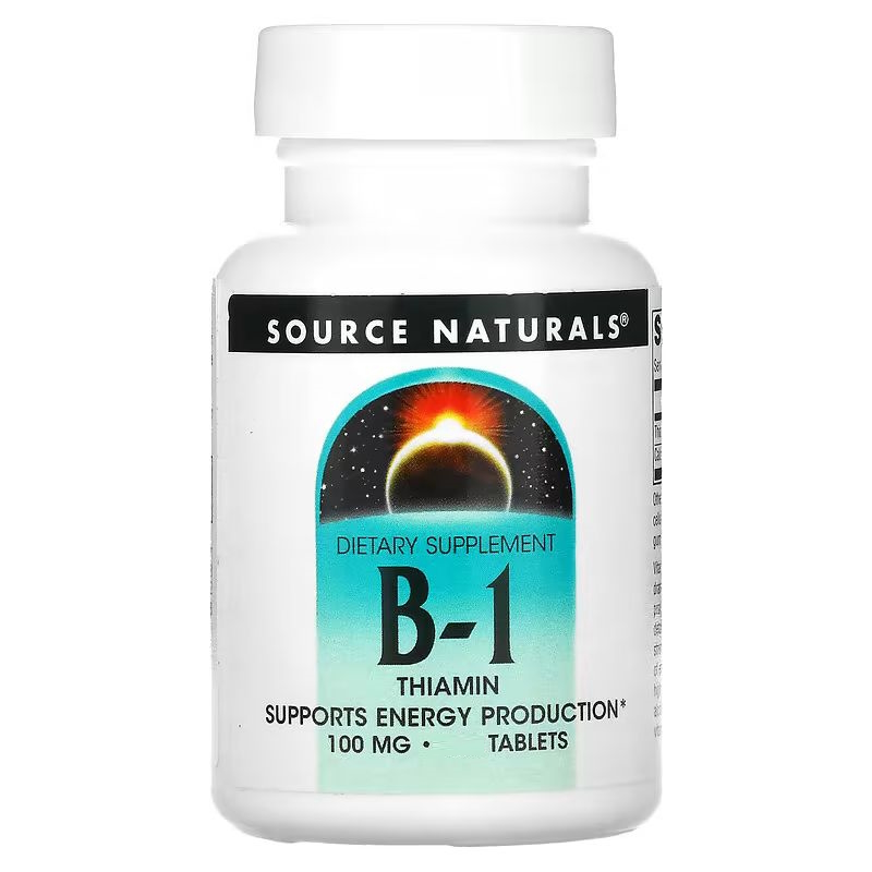 Вітаміни та мінерали Source Naturals Vitamin B1 Thiamin 100 mg, 100 таблеток