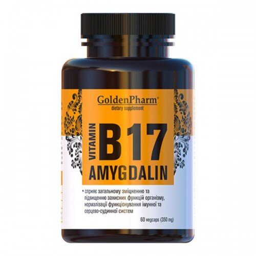 Вітаміни та мінерали Golden Pharm Vitamin B17 Amygdalin, 60 вегакапсул