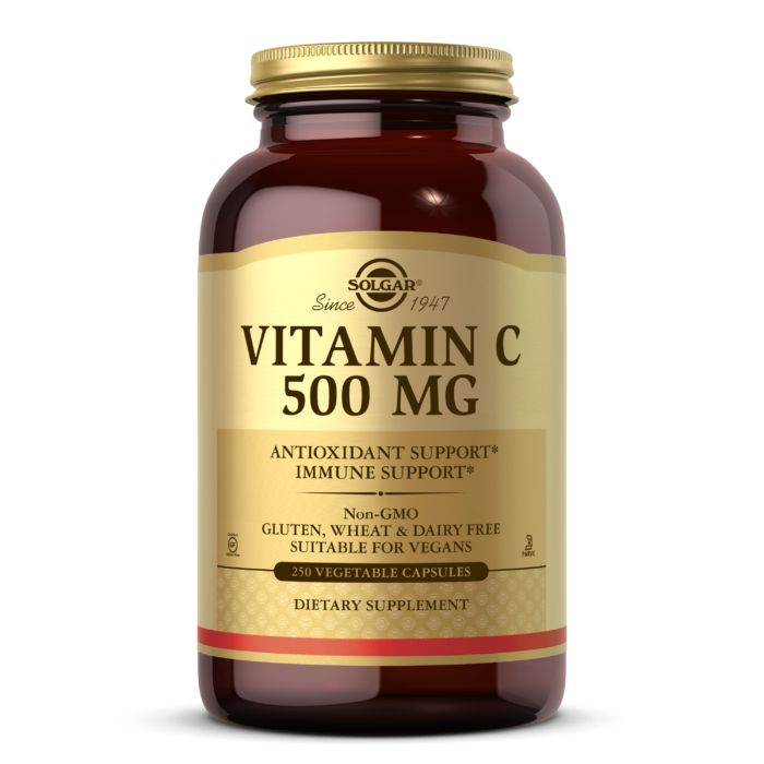 Вітаміни та мінерали Solgar Vitamin C 500 mg, 250 вегакапсул
