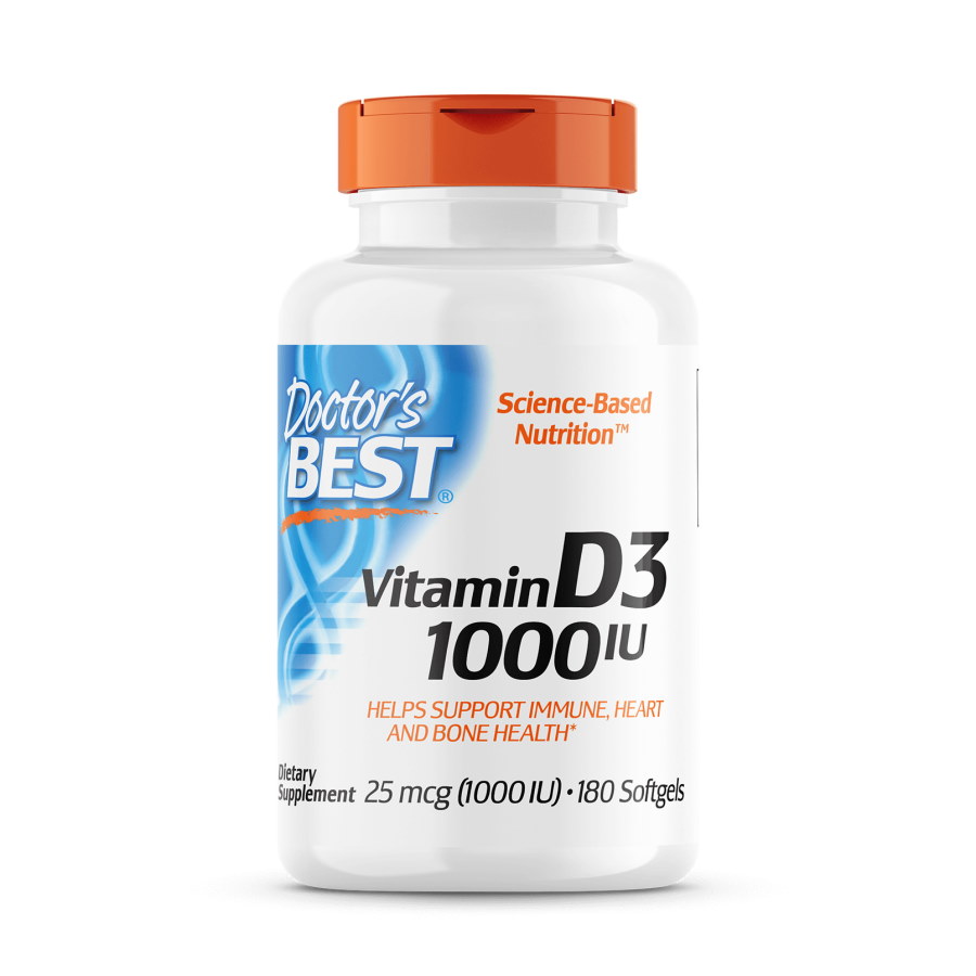 Вітаміни та мінерали Doctor's Best Vitamin D3 1000 IU, 180 капсул