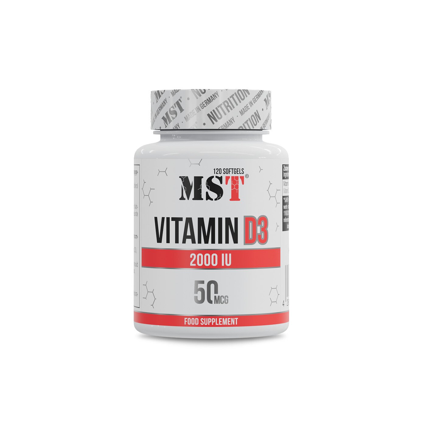 Вітамін D3 MST Nutrition Vitamin D3 2000 IU, 120 капсул
