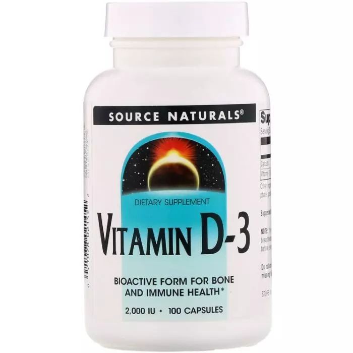 Вітаміни та мінерали Source Naturals Vitamin D3 2000 IU, 100 капсул