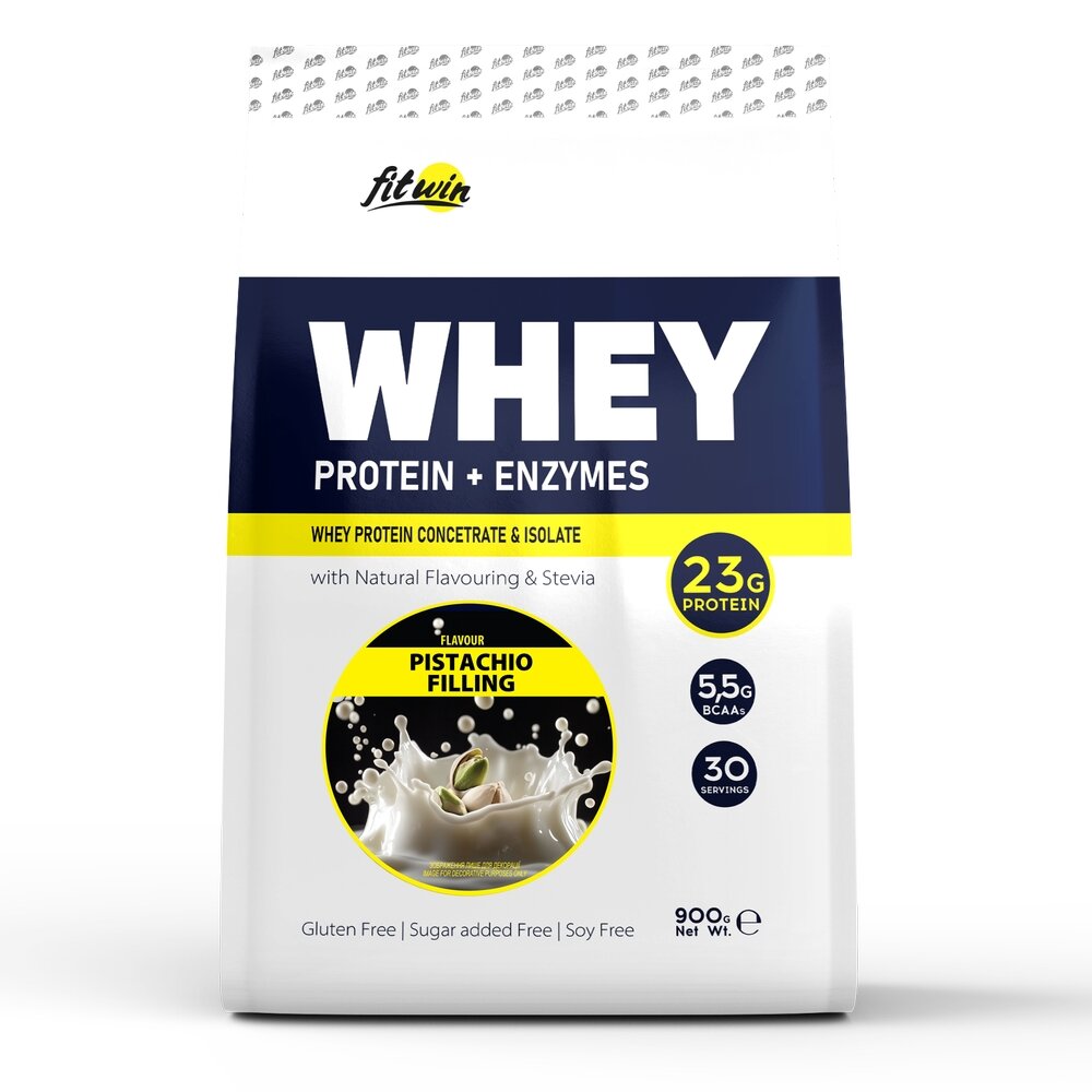 Протеїн FitWin Whey Protein + Enzymes, 900 грам - Фісташка