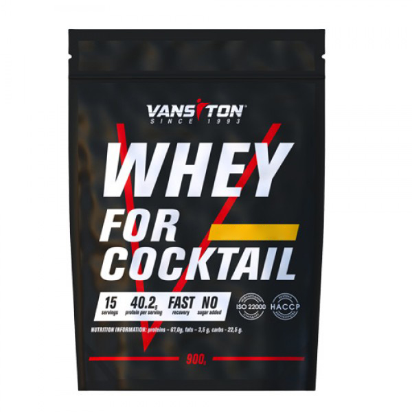 Протеїн Vansiton Whey For Cocktail, 900 грам - Банан