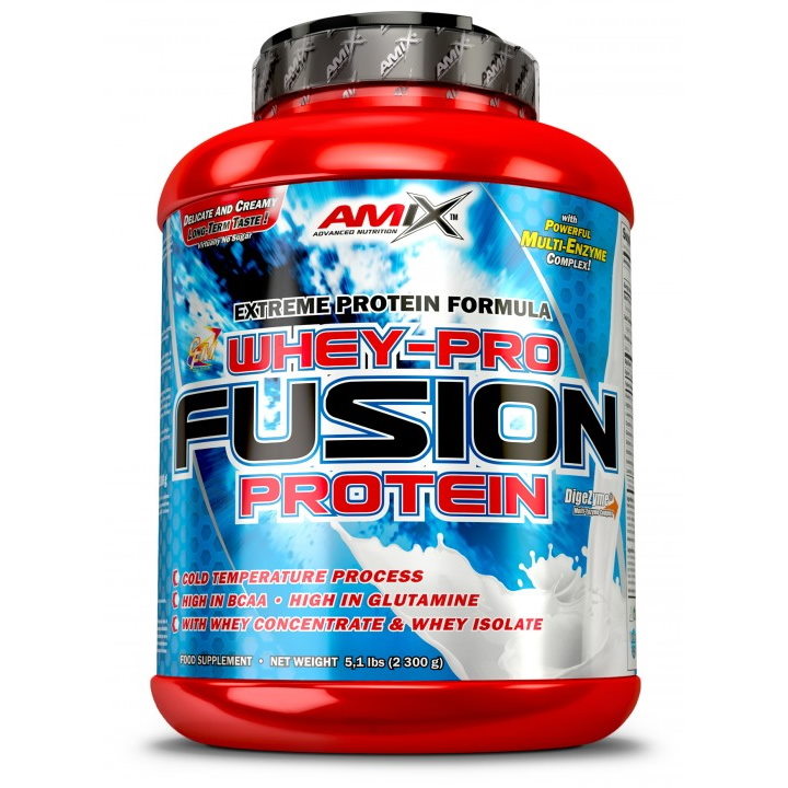 Протеїн AMIX Whey Pro Fusion, 2.3 кг - Полуниця