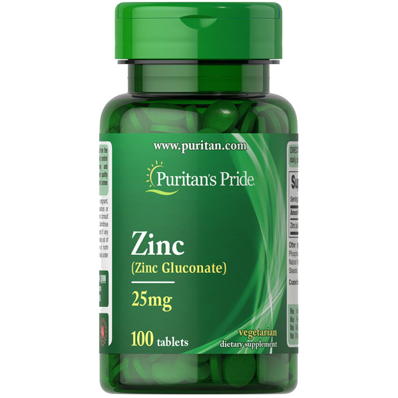 Вітаміни та мінерали Puritan's Pride Zinc 25 mg, 100 каплет