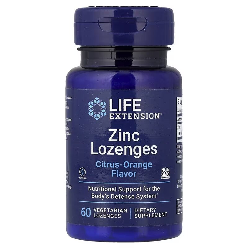 Вітаміни та мінерали Life Extension Zinc Lozenges, 60 льодяників
